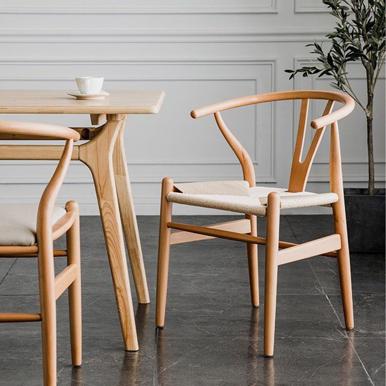 Modern Style Arm Chair Solid Wood Indoor Dining Chair for Dining Room