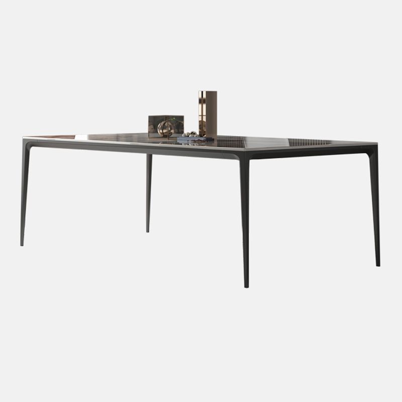 Sintered Stone Dining Table Contemporary Style 4 Legs Rectangle Table for Home Clearhalo ' dining_table' 'Dining Tables & Seating' 'Dining Tables' 'furn' 'furn_dining_table' 'Furniture' 'furniture_dining_table' 'Kitchen & Dining Furniture' 'kitchen&dining_furn' 'kitchen' 'kitchen_dining_table' 1200x1200_484206bc-8a9d-4965-9da3-0927992ac5ca