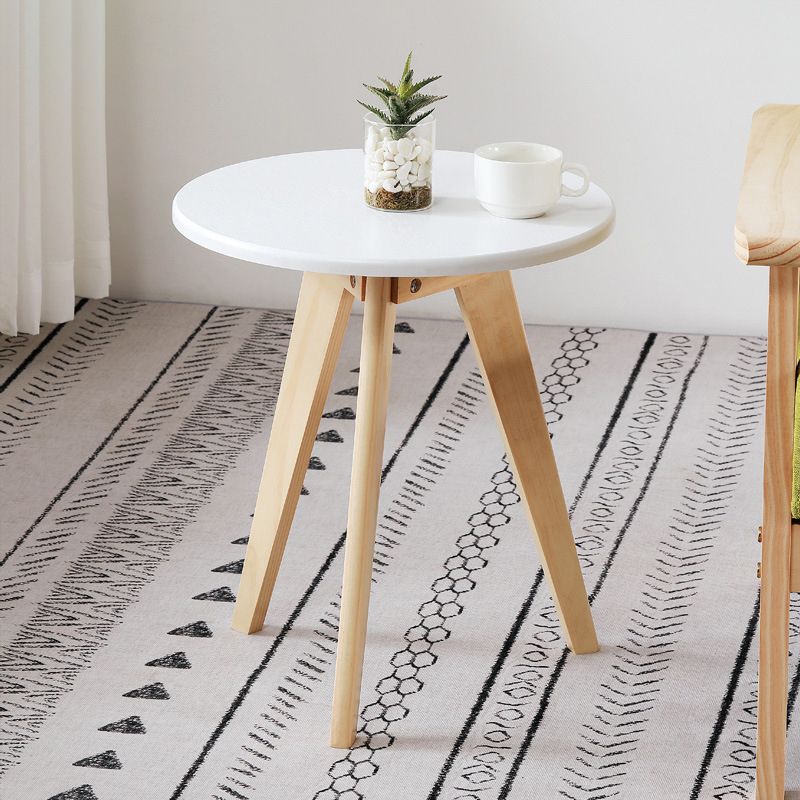 3 Legs End Table Natural/black/white Round Wood Side End Table Clearhalo 'Coffee & Accent Tables' 'End & Side Tables' 'end_side_table' 'Furniture' 'furniture_end_side_table' 'Living Room Furniture' 1200x1200_4842ba7f-511c-4f05-a79b-e7d425f8a7d7