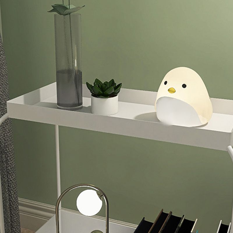 26'' Tall Metal Nightstand Iron Open Storage 1-Shelf Modern Legs Included Bed Nightstand