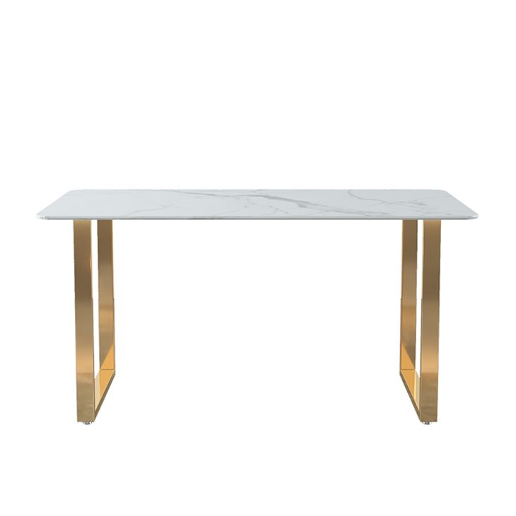 Glam Iron Dining Table Set 1/2/5 Pieces Rectangle White Sintered Stone Top Dinette Set Clearhalo 'Dining Room Sets' 'Dining Tables & Seating' 'dining_room_set' 'furn' 'furn_dining_room_set' 'Furniture' 'furniture_dining_room_set' 'Kitchen & Dining Furniture' 1200x1200_48450be1-1c74-4a13-8176-d3843b406db0