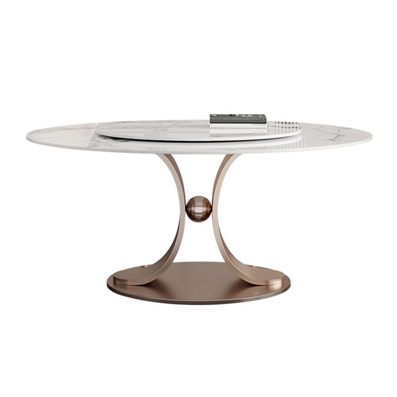 Mesa de comedor de pedestal de la base de rosas