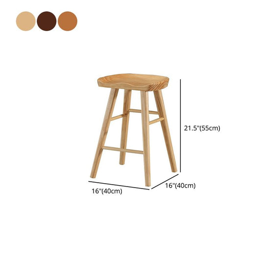Modern Armless Backless Counter Stool Pine Wood Cafe Bar Stool with Wooden Seat Clearhalo 'Bar Furniture' 'Bar Stools' 'bar_stools' 'furn' 'furn_bar_stools' 'Furniture' 'furniture_bar_stools' 'Kitchen & Dining Furniture' 1200x1200_48463ef6-c2a6-46fa-88c9-9151de0bec38