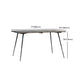Black Oak Wood Dining Table Set 1/2/5 Pcs Industrial Metal Dinette Set for Home