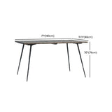 Set di tavoli da pranzo in legno di quercia nera 1/2/5 PC Dinette in metallo industriale per casa