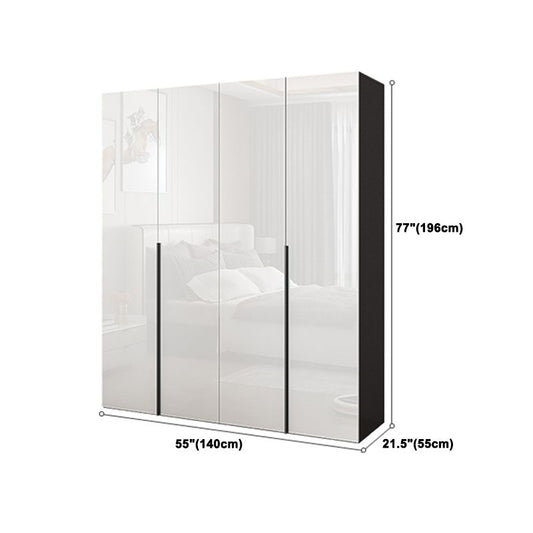 Zeitgenössische technische Holzgarderobe Spiegelgesperrter Kleiderschrank mit 1 Schublade