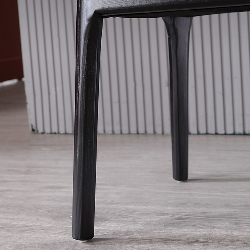 Sedia da pranzo marrone contemporanea sedia da pranzo in legno di quercia nera