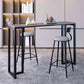 Stone Bar Dining Table Modern Rectangle Bar Table with Double Pedestal Base for Kitchen Clearhalo 'Bar Furniture' 'Bar Tables' 'bar_tables' 'furn' 'furn_bar_tables' 'Furniture' 'furniture_bar_tables' 'Kitchen & Dining Furniture' 1200x1200_4848765b-b289-4492-a97d-e52ed61de618