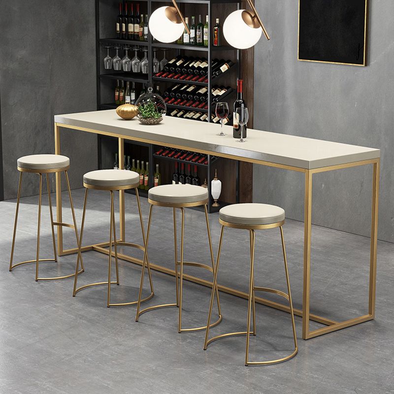Modern White Wooden Bar Table Dining Table for Kitchen Living Room Clearhalo 'Bar Furniture' 'Bar Tables' 'bar_tables' 'furn' 'furn_bar_tables' 'Furniture' 'Kitchen & Dining Furniture' 1200x1200_4848972c-3927-49bf-8562-50d16c7269bc
