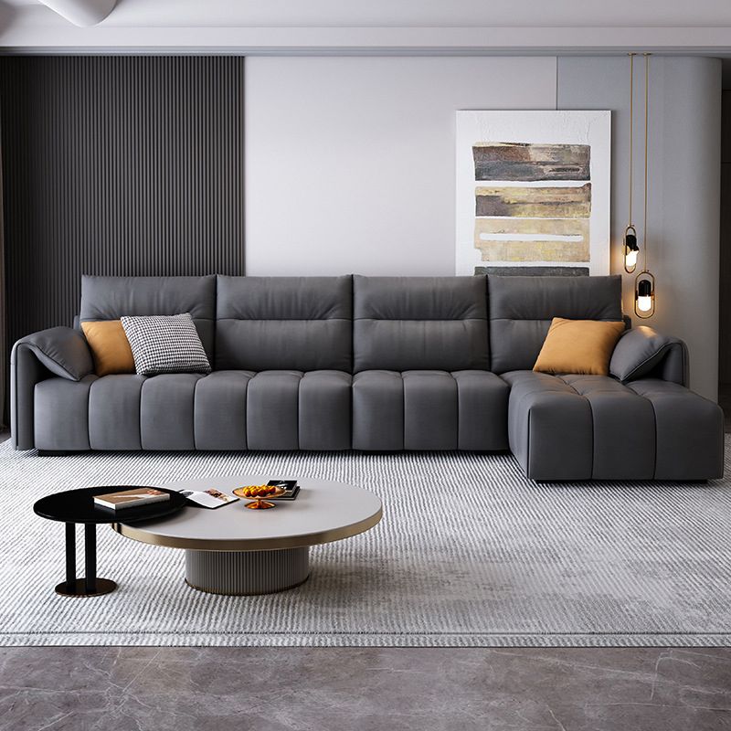 Dark Gray Cushion Back Contemporary Removable Cushions L-Shape Sofa & Chaise Clearhalo 'furn' 'furn_sectionals' 'Furniture' 'furniture_sectionals' 'kitchen' 'kitchen_sectionals' 'Living Room Furniture' 'Sectionals' 1200x1200_484a07f0-7135-4dfb-a583-10d7af0bf378