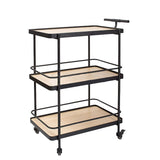 35.43 "H Table de préparation à rouleaux rectangulaires modernes