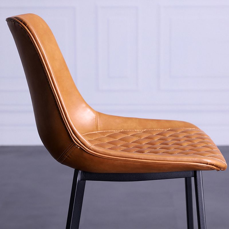 Modern Leather Seats Barstool Metal 4 Legs Base Bar Stool for Living Room Clearhalo 'Bar Furniture' 'Bar Stools' 'bar_stools' 'furniture_bar_stools' 'Kitchen & Dining Furniture' 'kitchen&dining_furn' 'kitchen' 'kitchen_furn' Furniture' 1200x1200_484bf3db-f997-4d28-b1c7-14dff029656b