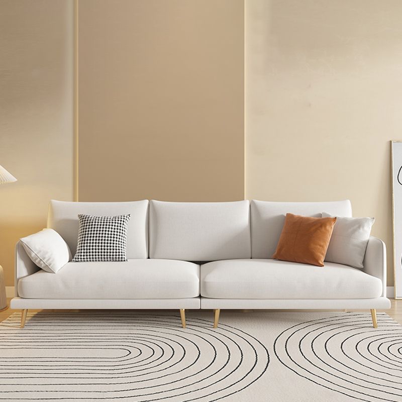 Scandinavian White Standard Sofa Squre Arm Couch with Loose Back Clearhalo 'furn' 'furn_sofas' 'Furniture' 'furniture_sofas' 'Living Room Furniture' 'Sofa' 'sofas' 1200x1200_484d0fc2-e328-4edc-b45e-b8d292c76bb0