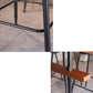 Industrial Trestle Base Bar Height Table Metal and Wood Bar Table for  Dining Room