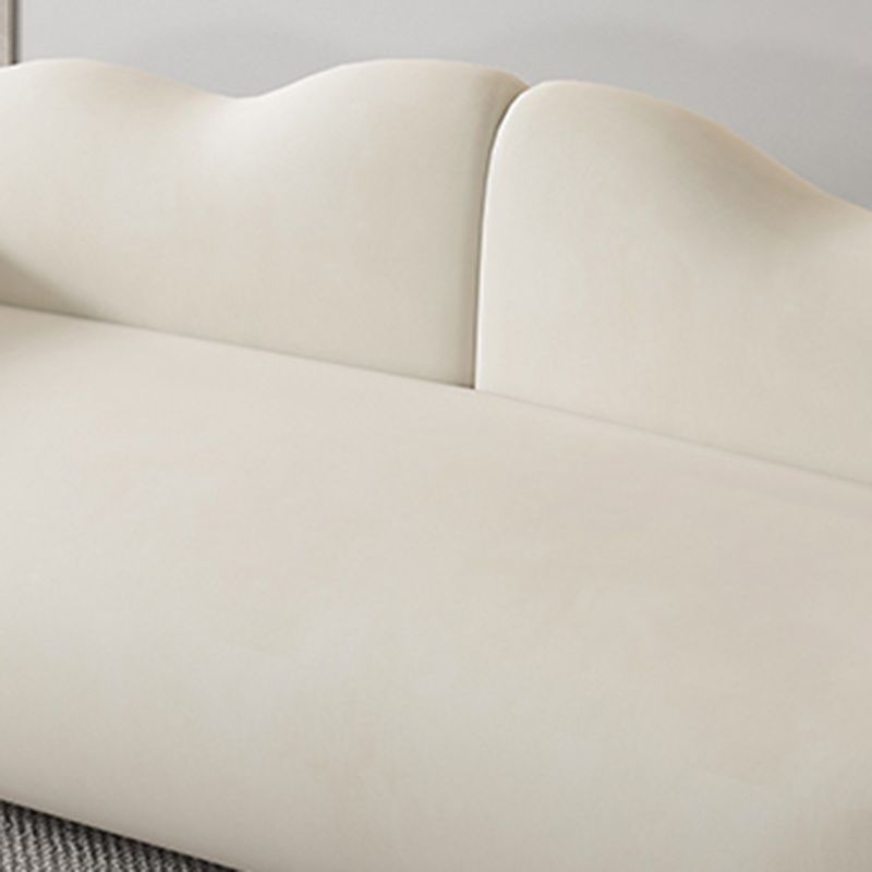 Scandinavische zitplaatsen witte kussens Rolled Arm woonkamer bank