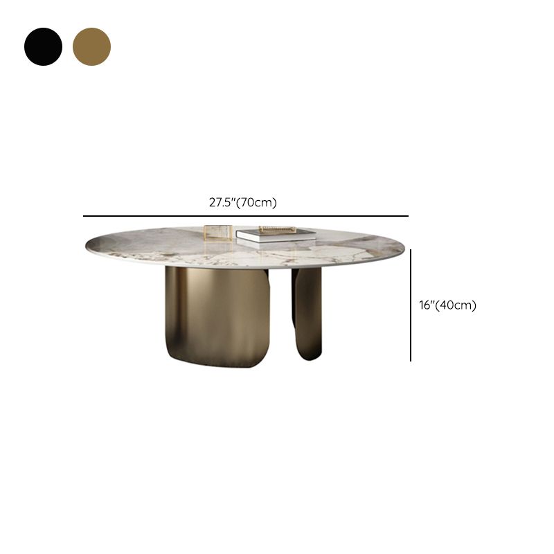 Round Coffee Table 3 Legs Slate Coffee Table Set with Metal Legs Clearhalo 'Coffee & Accent Tables' 'Coffee Tables' 'coffee_tables' 'furn' 'furn_coffee_tables' 'Furniture' 'Living Room Furniture' 1200x1200_484e0df2-c96a-424e-9cf9-cd67c6b4a6ec