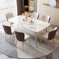 Dining Room Dinner Kitchen Table 4 Legs Rectangle Dining Table Clearhalo 'Dining Tables & Seating' 'Dining Tables' 'dining_table' 'furn' 'furn_dining_table' 'Furniture' 'Kitchen & Dining Furniture' 1200x1200_484f8eb9-516d-4352-9353-18dd65f340d5