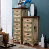 Traditional Vertical Bedroom Chest Solid Pine Storage Chest with Drawers