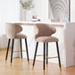 Glam Backrest Bar Stool Upholstered Counter Stool for Bristol with Wooden Legs Clearhalo 'Bar Furniture' 'Bar Stools' 'bar_stools' 'furn' 'furn_bar_stools' 'Furniture' 'Kitchen & Dining Furniture' 1200x1200_48533b12-4738-4c5c-984a-e69d370d6865