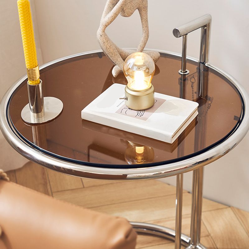 20" Wide Contemporary Corner Table Metal Round Accent Side Table Clearhalo 'Coffee & Accent Tables' 'End & Side Tables' 'end_side_tables' 'furn' 'furn_end_side_tables' 'Furniture' 'Living Room Furniture' 1200x1200_4853ef00-7aa1-43fe-aba6-8c203f2ce749