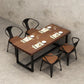 Solid Wood Fixed Dining Table Industrial Kitchen Table with Trestle Base Clearhalo 'Dining Tables & Seating' 'Dining Tables' 'dining_table' 'furn' 'furn_dining_table' 'Furniture' 'Kitchen & Dining Furniture' 1200x1200_4854f3d6-4a29-48e7-9be0-8f86342f93db