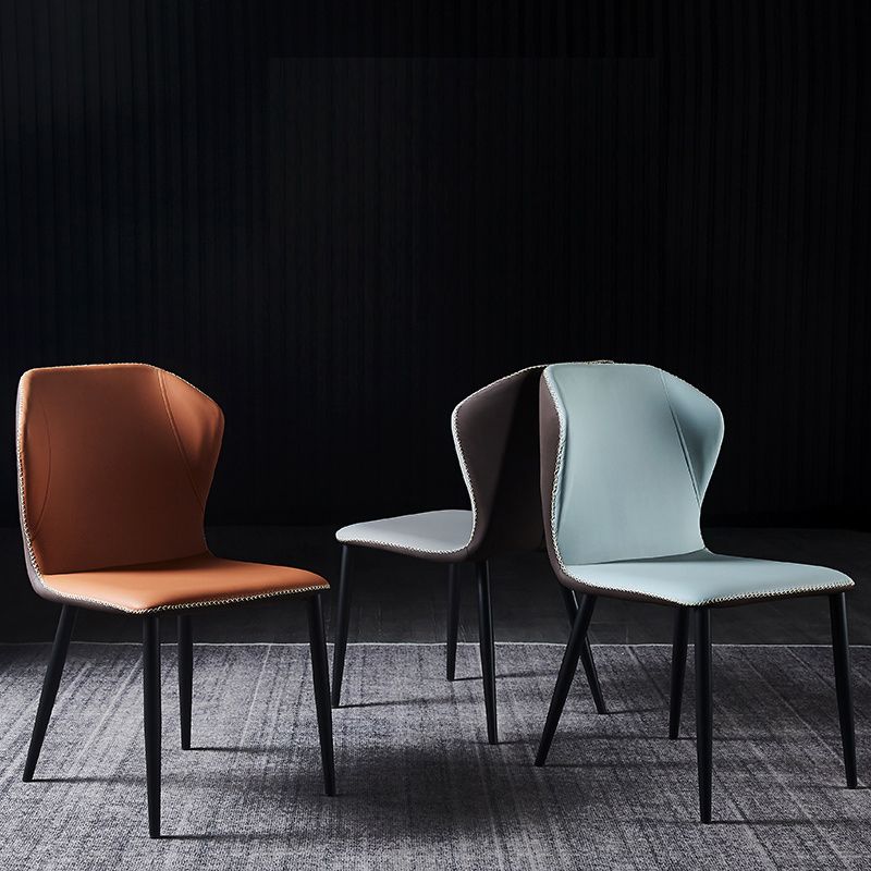 Modern Design Wingback Dining Side Chairs Armless Leather Chair for Home Clearhalo ' kitchen&dining_furn' 'Dining Chairs' 'Dining Tables & Seating' 'dining_chair' 'furn' 'furn_dining_chair' 'Furniture' 'furniture_dining_chair' 'Kitchen & Dining Furniture' 'kitchen' 1200x1200_4857156c-6bd9-424f-98fa-d08948021c76