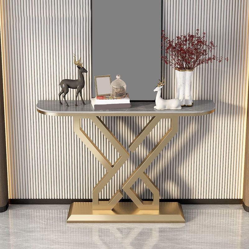 Tavolo di accento in metallo glam tavolo da divano di divano in pietra mezzano per la sala