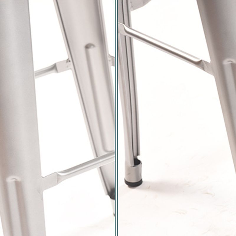 Industrial Iron Low Back Barstool 29.5" H Indoor Tall Stool with Square Seat Clearhalo 'Bar Furniture' 'Bar Stools' 'bar_stools' 'furn' 'furn_bar_stools' 'furniture_bar_stools' 'Kitchen & Dining Furniture' 'kitchen&dining_furn' 'kitchen' 'kitchen_furn' Furniture' 1200x1200_485822ab-a72b-4a92-8b91-8435f5281592