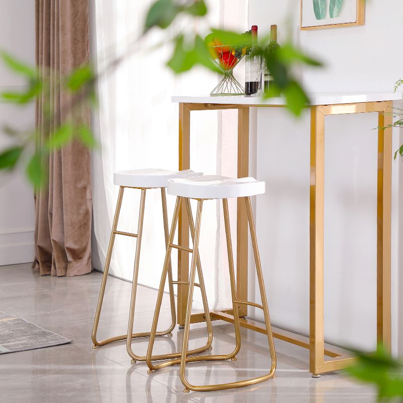 Juego de mesa de bar Glam con caballete, 1/2/3 piezas, altura de mostrador rectangular de madera, color blanco