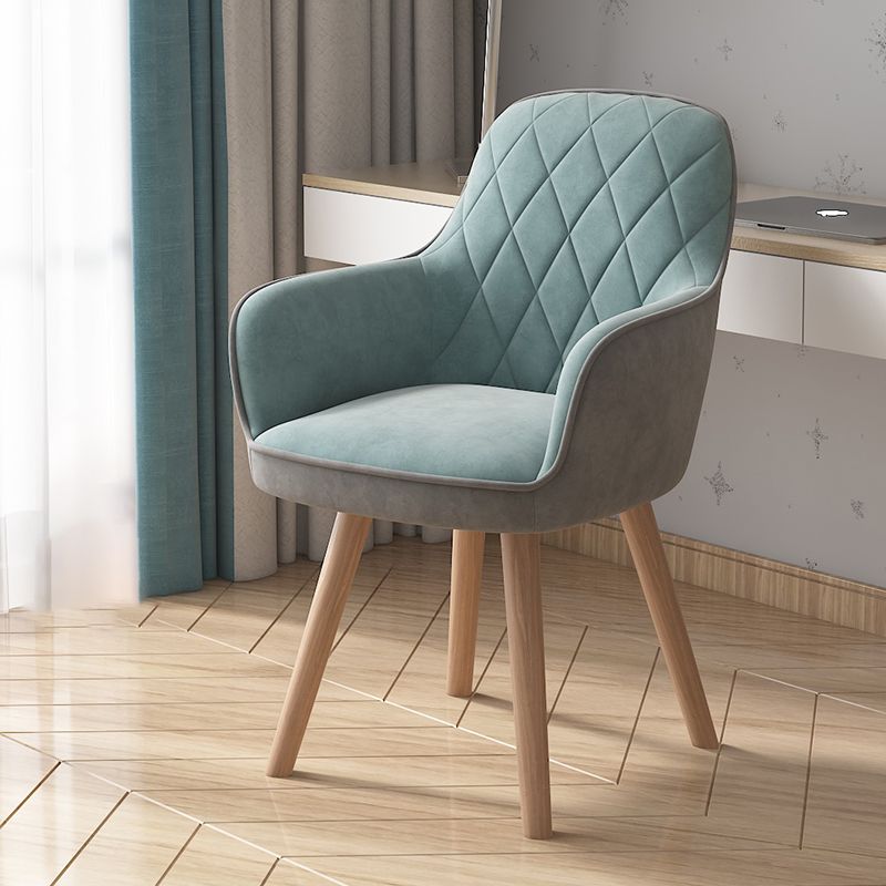 Upholstered Dining Arm Chair Solid Back Armchair with Wood Legs (Set of 2) Clearhalo ' kitchen&dining_furn' 'Dining Chairs' 'Dining Tables & Seating' 'dining_chair' 'furn' 'furn_dining_chair' 'Furniture' 'furniture_dining_chair' 'Kitchen & Dining Furniture' 'kitchen' 1200x1200_485a806f-3f8b-4a05-a942-d4276bcc43ee