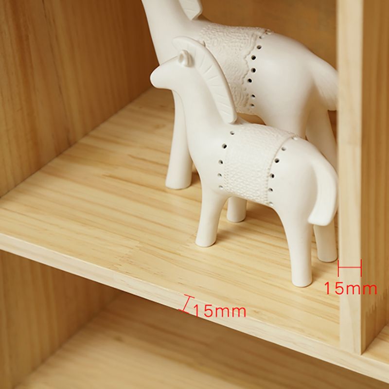 Contemporary Style Wooden Bookcase Vertical Closed Back Bookshelf