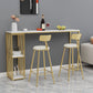 Glam Stone Bar Table Set 1/3 Pieces Rectangle Bar Table with Upholstered Stools Clearhalo 'Bar Furniture' 'furn' 'furn_home_bar_bar_sets' 'Furniture' 'Home Bars & Bar Sets' 'home_bar_bar_sets' 'Kitchen & Dining Furniture' 1200x1200_485b9e7b-857d-4b84-9620-a8e5eccd00d5