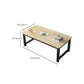 Rectangle Wooden Top Coffee Table with Metal Four legs Modern Style Clearhalo 'Coffee & Accent Tables' 'Coffee Tables' 'coffee_tables' 'furn' 'furn_coffee_tables' 'Furniture' 'Living Room Furniture' 1200x1200_485bf9ca-4d03-4f70-bf99-175614a9e4b0