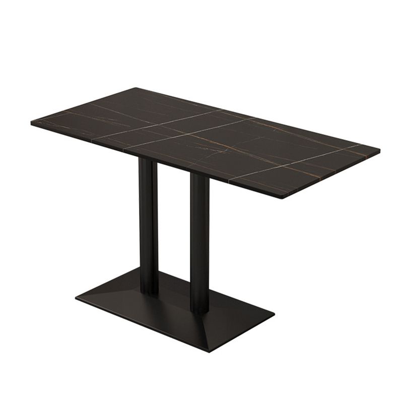 Industrial Iron Dining Table Stone Dining Furniture with Metal Base Clearhalo 'Dining Tables & Seating' 'Dining Tables' 'dining_table' 'furn' 'furn_dining_table' 'Furniture' 'Kitchen & Dining Furniture' 1200x1200_485d5fa1-5bf7-47ea-9bde-eeb35fb3a3fa