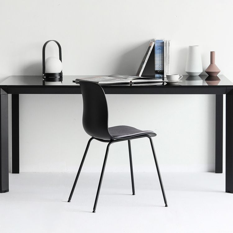 Contemporary Plastic Dining Room Chairs Armless Metal Dining Chairs for Home Use Clearhalo ' kitchen&dining_furn' 'Dining Chairs' 'Dining Tables & Seating' 'dining_chair' 'furn' 'furn_dining_chair' 'Furniture' 'furniture_dining_chair' 'Kitchen & Dining Furniture' 'kitchen' 1200x1200_485d7878-ed76-44b2-bd33-3a7177497972