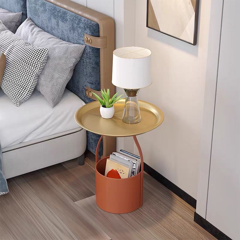Table de nuit à étagère inférieure glamour ouvrir la table de chevet de table accent de rangement