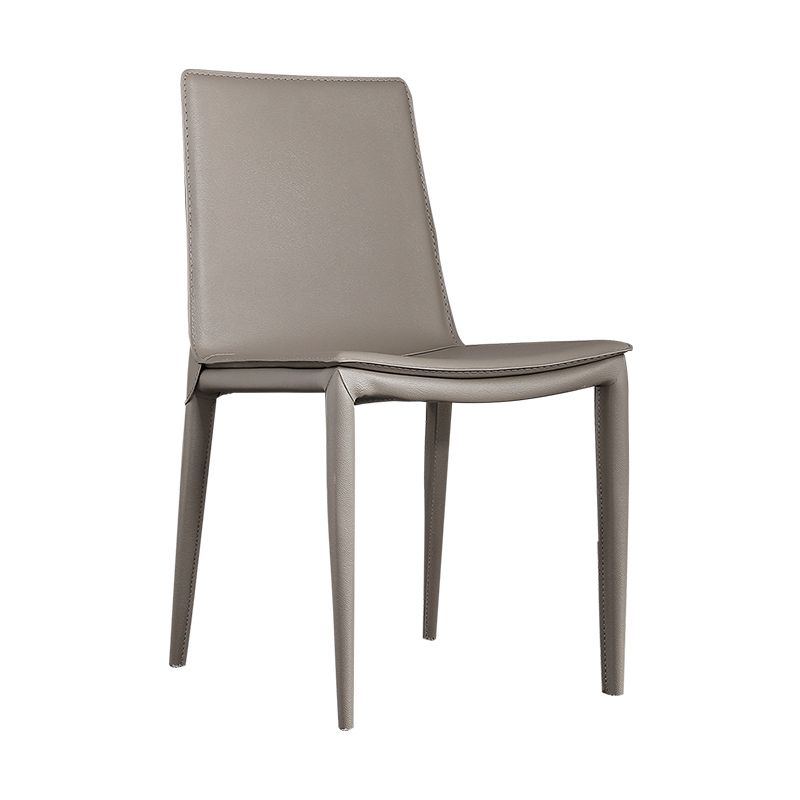 Faux Leather Dining Chairs Contemporary Armless Dining Chairs Clearhalo 'Dining Chairs' 'Dining Tables & Seating' 'dining_chair' 'furn' 'furn_dining_chair' 'Furniture' 'Kitchen & Dining Furniture' 1200x1200_485db936-ad9f-4138-bdde-794b46131bd1