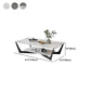 Rectangular Abstract Base Slate Glam Style with Storage Shelf Coffee Table