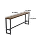 Solid Wood Bar Dining Table Industrial Bar Dining Table with Black Base