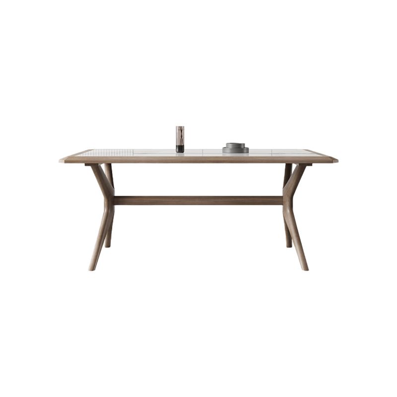 Modern Rectangular Stone Top Dining Table with Solid Wood Legs for Living Room Clearhalo 'Dining Tables & Seating' 'Dining Tables' 'dining_table' 'furn' 'furn_dining_table' 'Furniture' 'Kitchen & Dining Furniture' 1200x1200_4861a19c-5a7b-4363-90a3-9216913daf0b