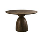 Contemporary Style Dining Table Solid Wood Round Dinner Table for Home Kitchen