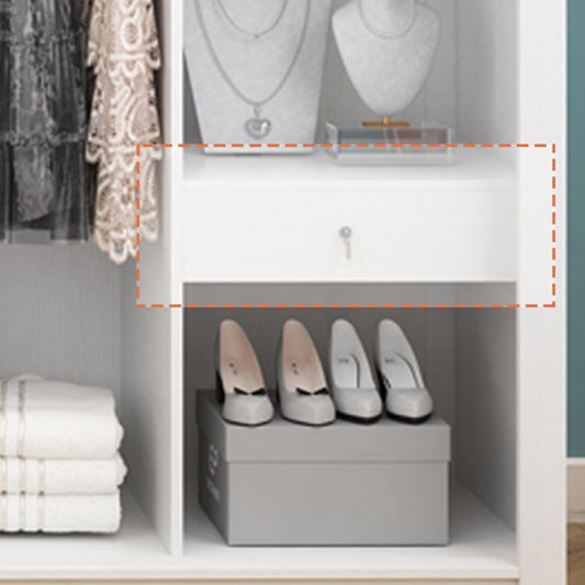 Hedendaagse stijl Garderobe Armoire wit ontworpen houten garderobe met lade