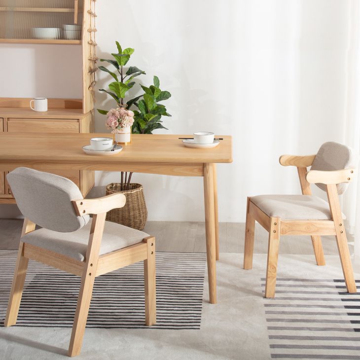 Contemporary Style Wooden Dining Chairs Open Back Dining Arm Chairs for Kitchen Clearhalo ' kitchen&dining_furn' 'Dining Chairs' 'Dining Tables & Seating' 'dining_chair' 'furn' 'furn_dining_chair' 'Furniture' 'furniture_dining_chair' 'Kitchen & Dining Furniture' 'kitchen' 1200x1200_4864c209-c802-4312-a8c1-ccff91724dbc
