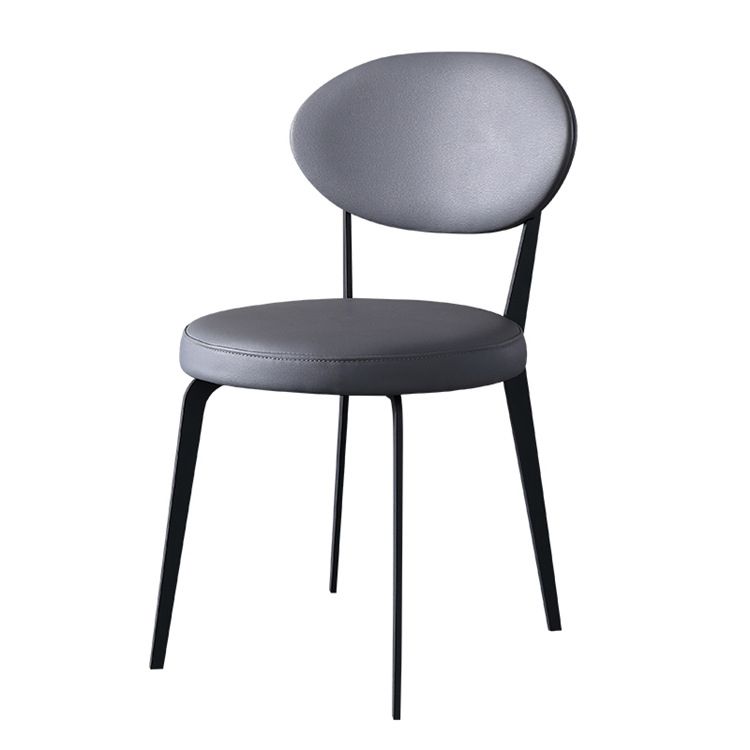 Contemporary Restaurant Leather Side Chair Open Back Dining Chair with Black Legs Clearhalo ' kitchen&dining_furn' 'Dining Chairs' 'Dining Tables & Seating' 'dining_chair' 'furn' 'furn_dining_chair' 'Furniture' 'furniture_dining_chair' 'Kitchen & Dining Furniture' 'kitchen' 1200x1200_48655a50-f3cc-4ef2-931f-15c06ea501c2
