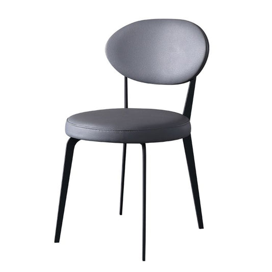 Contemporary Restaurant Leather Side Chair Open Back Dining Chair with Black Legs Clearhalo ' kitchen&dining_furn' 'Dining Chairs' 'Dining Tables & Seating' 'dining_chair' 'furn' 'furn_dining_chair' 'Furniture' 'furniture_dining_chair' 'Kitchen & Dining Furniture' 'kitchen' 1200x1200_48655a50-f3cc-4ef2-931f-15c06ea501c2