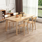 Rectangle Dining Site Table Rubberwood Solid Wood Furniture with 4 Legs