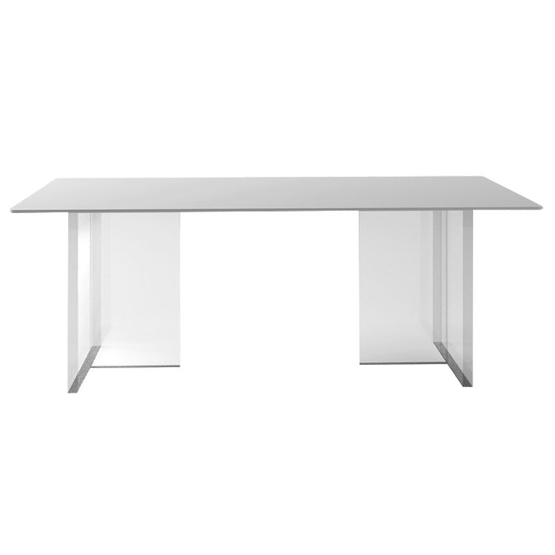 Glass Rectangle Dining Table Clear Glass Table for Dining Room and Kitchen Clearhalo ' dining_table' 'Dining Tables & Seating' 'Dining Tables' 'furn' 'furn_dining_table' 'Furniture' 'furniture_dining_table' 'Kitchen & Dining Furniture' 'kitchen&dining_furn' 'kitchen' 'kitchen_dining_table' 1200x1200_486a0c6b-9923-47f9-bd06-568e5e924efd