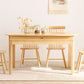Modern Round Dining Table Brown Solid Wood Drop-Leaf Dining Table with 4 legs Clearhalo ' dining_table' 'Dining Tables & Seating' 'Dining Tables' 'furn' 'furn_dining_table' 'Furniture' 'furniture_dining_table' 'Kitchen & Dining Furniture' 'kitchen&dining_furn' 'kitchen' 'kitchen_dining_table' 1200x1200_486a557a-86a5-4f7c-9d6c-c72f67d94034