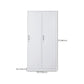 Metal Gray Cabinet for Bathroom Contemporary Storage Cabinet with Hinged Doors Clearhalo 'Armoires & Wardrobes' 'armoires_wardrobes' 'Bedroom Furniture' 'furn' 'furn_armoires_wardrobes' 'Furniture' 1200x1200_486b74fd-c0eb-4f5a-812b-72f77af1f210