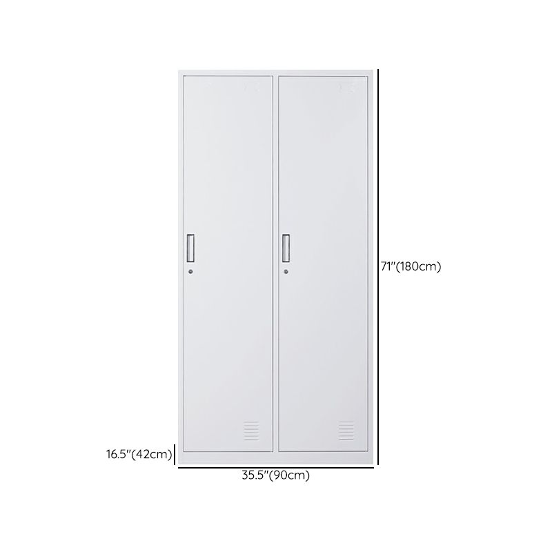 Metal Gray Cabinet for Bathroom Contemporary Storage Cabinet with Hinged Doors Clearhalo 'Armoires & Wardrobes' 'armoires_wardrobes' 'Bedroom Furniture' 'furn' 'furn_armoires_wardrobes' 'Furniture' 1200x1200_486b74fd-c0eb-4f5a-812b-72f77af1f210
